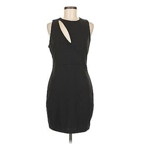 Vintage Y2K Express Dress Small Black Bodycon‎ Cutout Office Siren LBD Capsule S